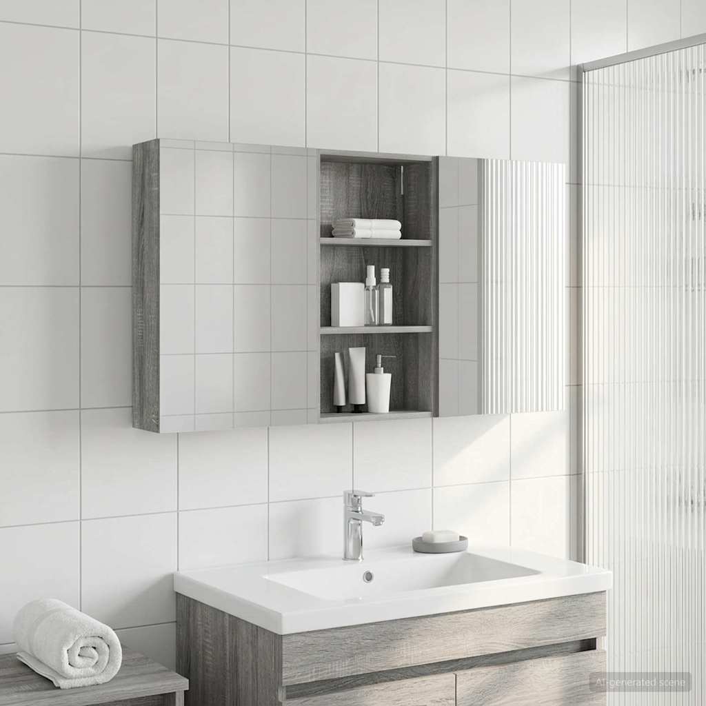Bathroom Cabinet Set 3 pcs 140 x 14.5 x 70 cm Engineered wood