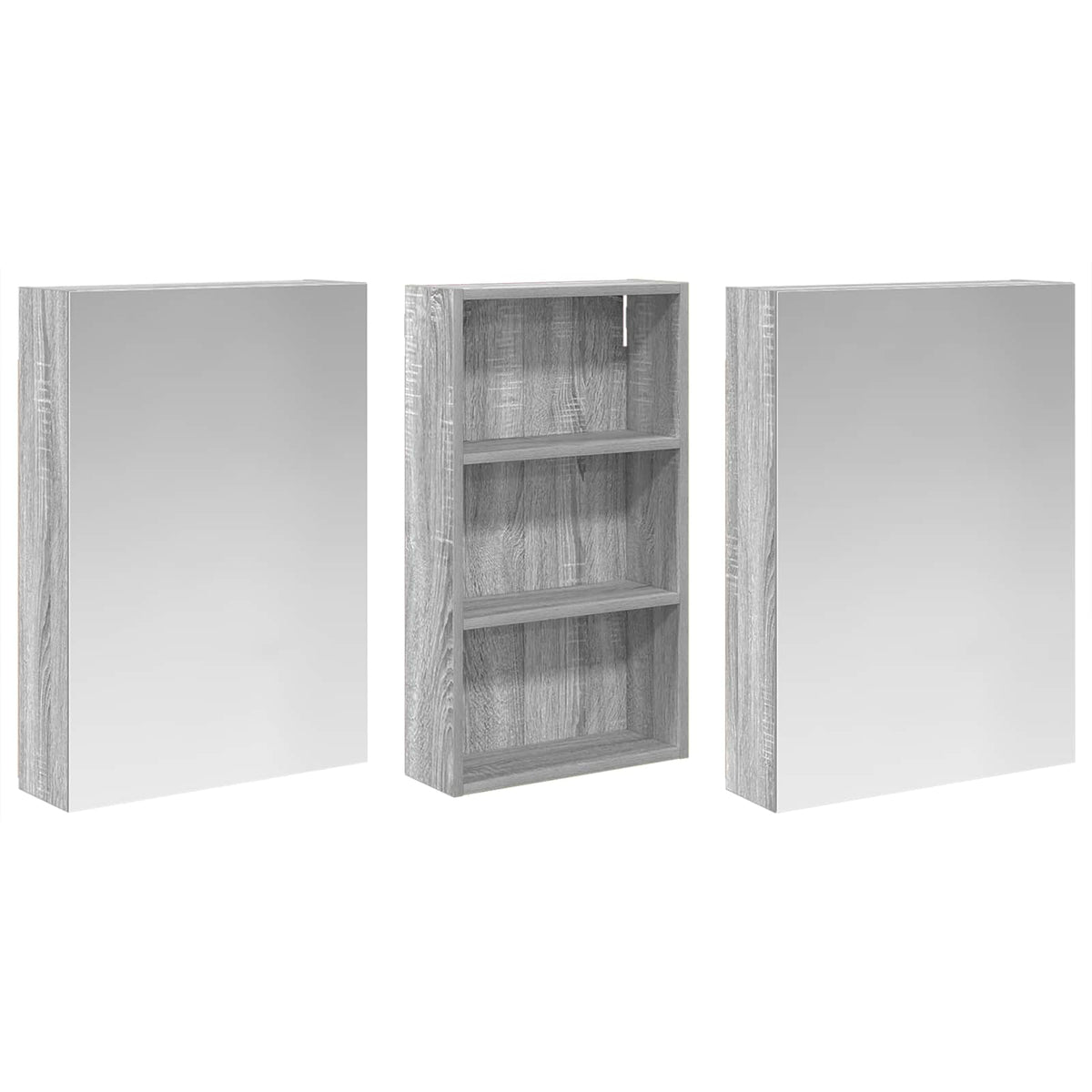 Bathroom Cabinet Set 3 pcs 140 x 14.5 x 70 cm Engineered wood