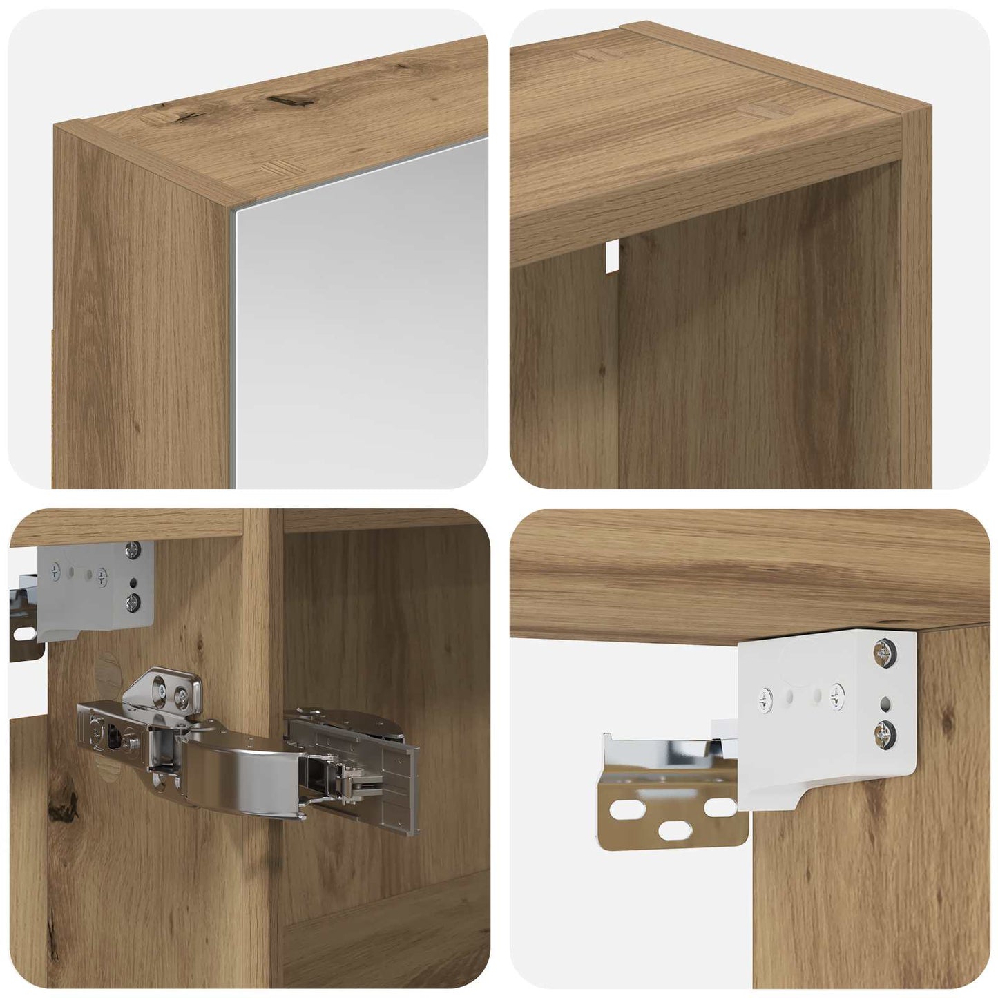 Bathroom Cabinet Set 3 pcs 140 x 14.5 x 70 cm Engineered wood