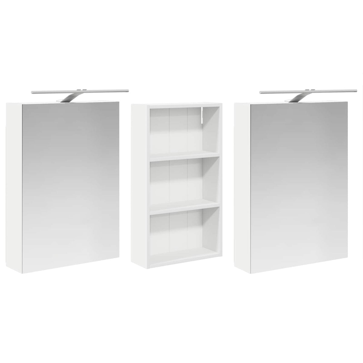 Bathroom Cabinet Set 3 pcs 140 x 14.5 x 70 cm Engineered wood