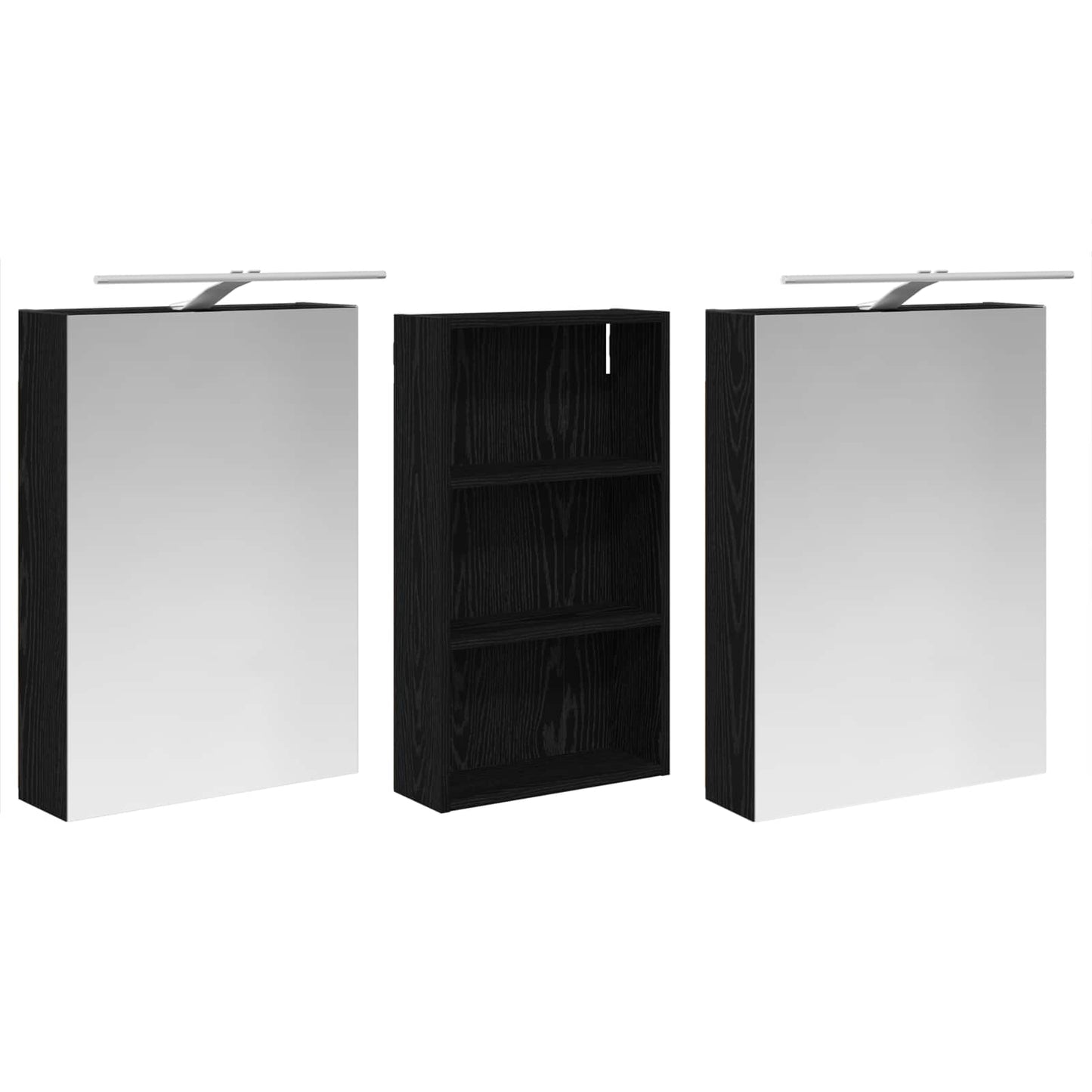 Bathroom Cabinet Set 3 pcs 140 x 14.5 x 70 cm Engineered wood