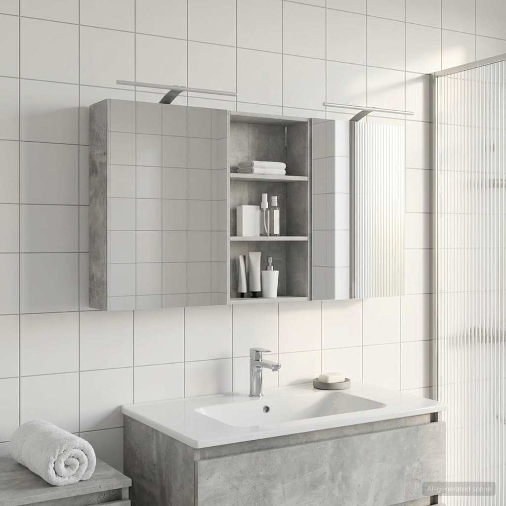 Bathroom Cabinet Set 3 pcs 140 x 14.5 x 70 cm Engineered wood