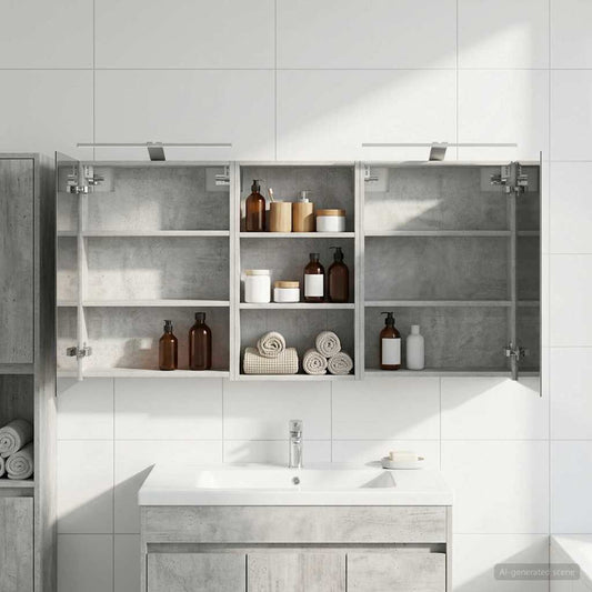 Bathroom Cabinet Set 3 pcs 140 x 14.5 x 70 cm Engineered wood