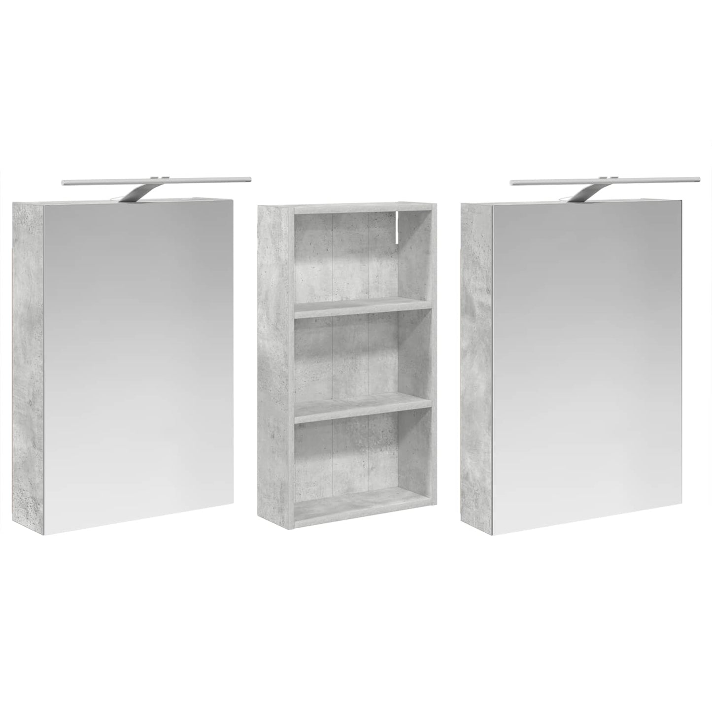 Bathroom Cabinet Set 3 pcs 140 x 14.5 x 70 cm Engineered wood