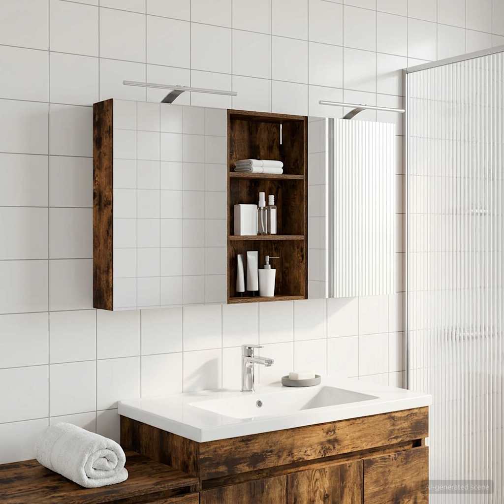 Bathroom Cabinet Set 3 pcs 140 x 14.5 x 70 cm Engineered wood