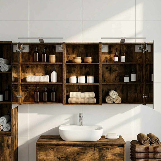 Bathroom Cabinet Set 3 pcs 140 x 14.5 x 70 cm Engineered wood