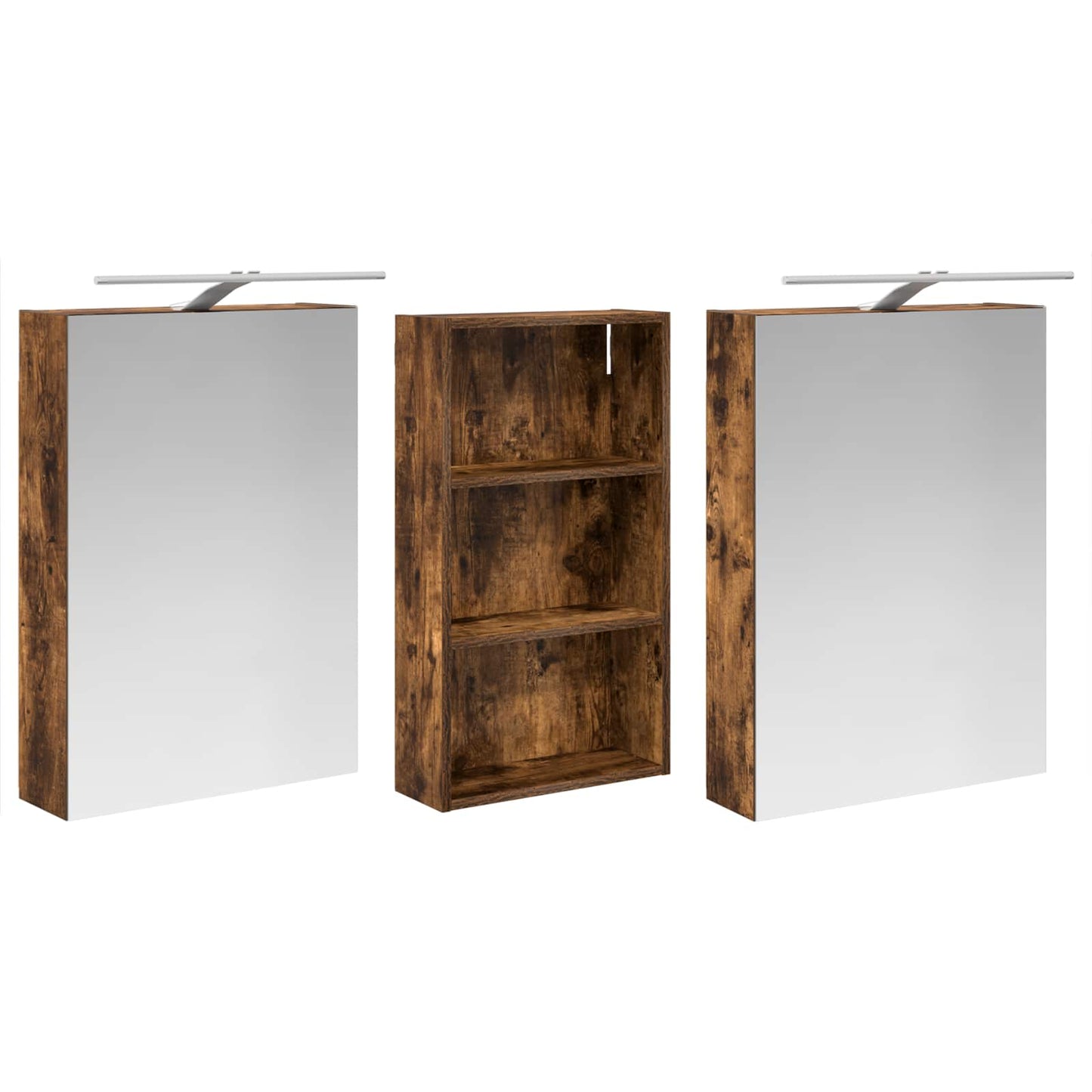 Bathroom Cabinet Set 3 pcs 140 x 14.5 x 70 cm Engineered wood
