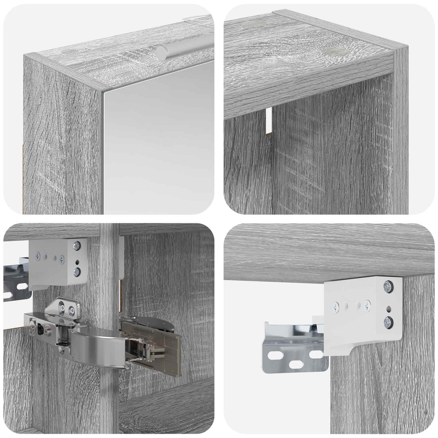 Bathroom Cabinet Set 3 pcs 140 x 14.5 x 70 cm Engineered wood