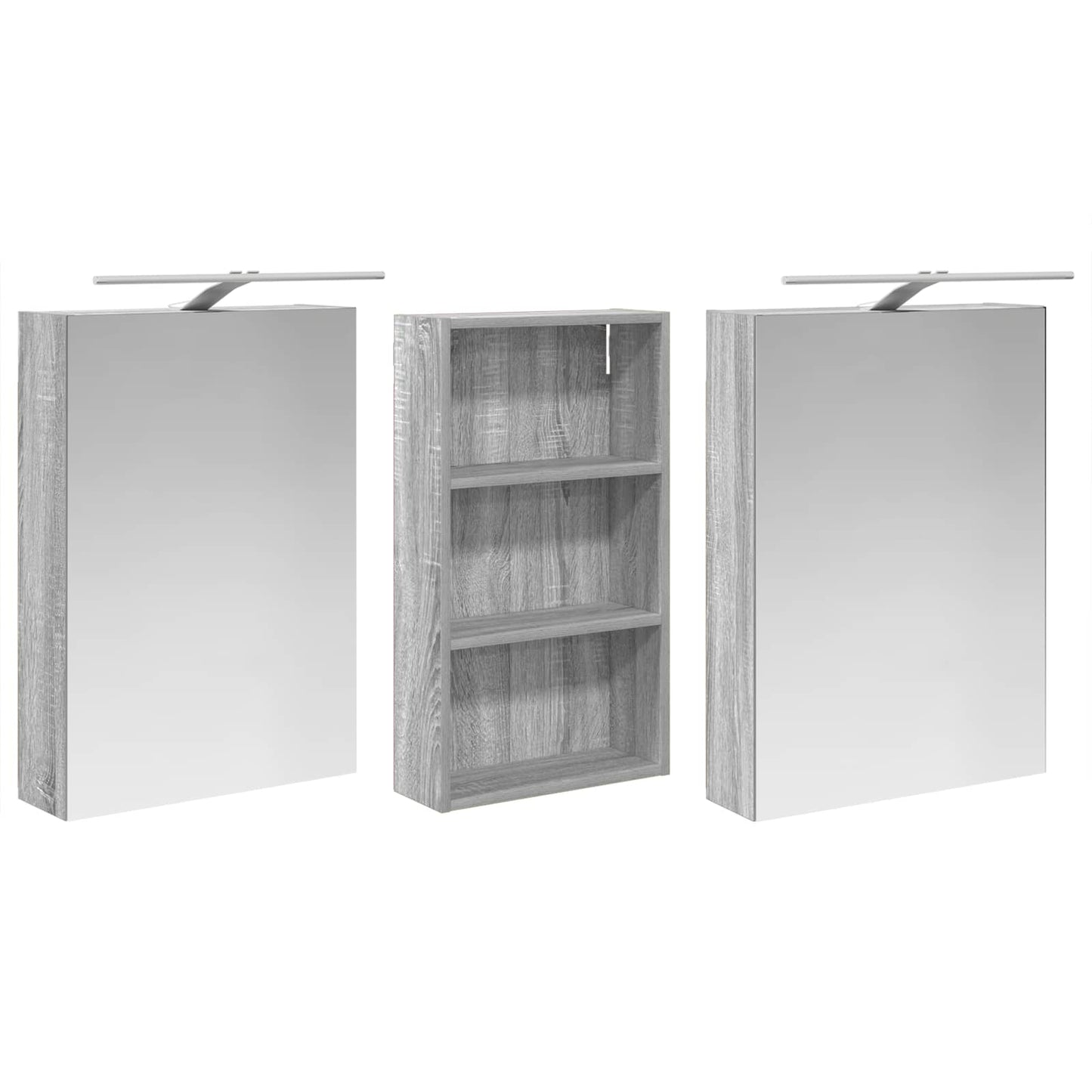 Bathroom Cabinet Set 3 pcs 140 x 14.5 x 70 cm Engineered wood