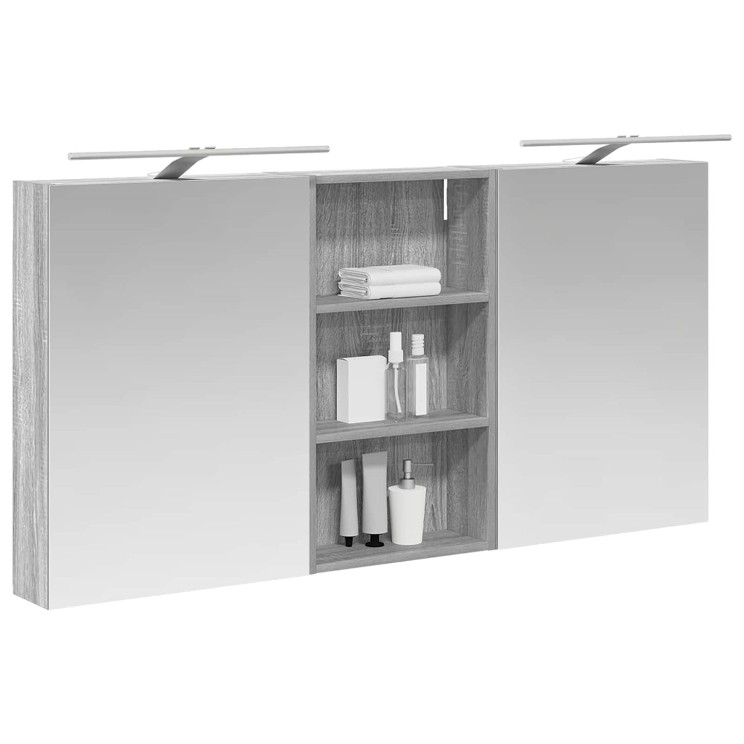 Bathroom Cabinet Set 3 pcs 140 x 14.5 x 70 cm Engineered wood