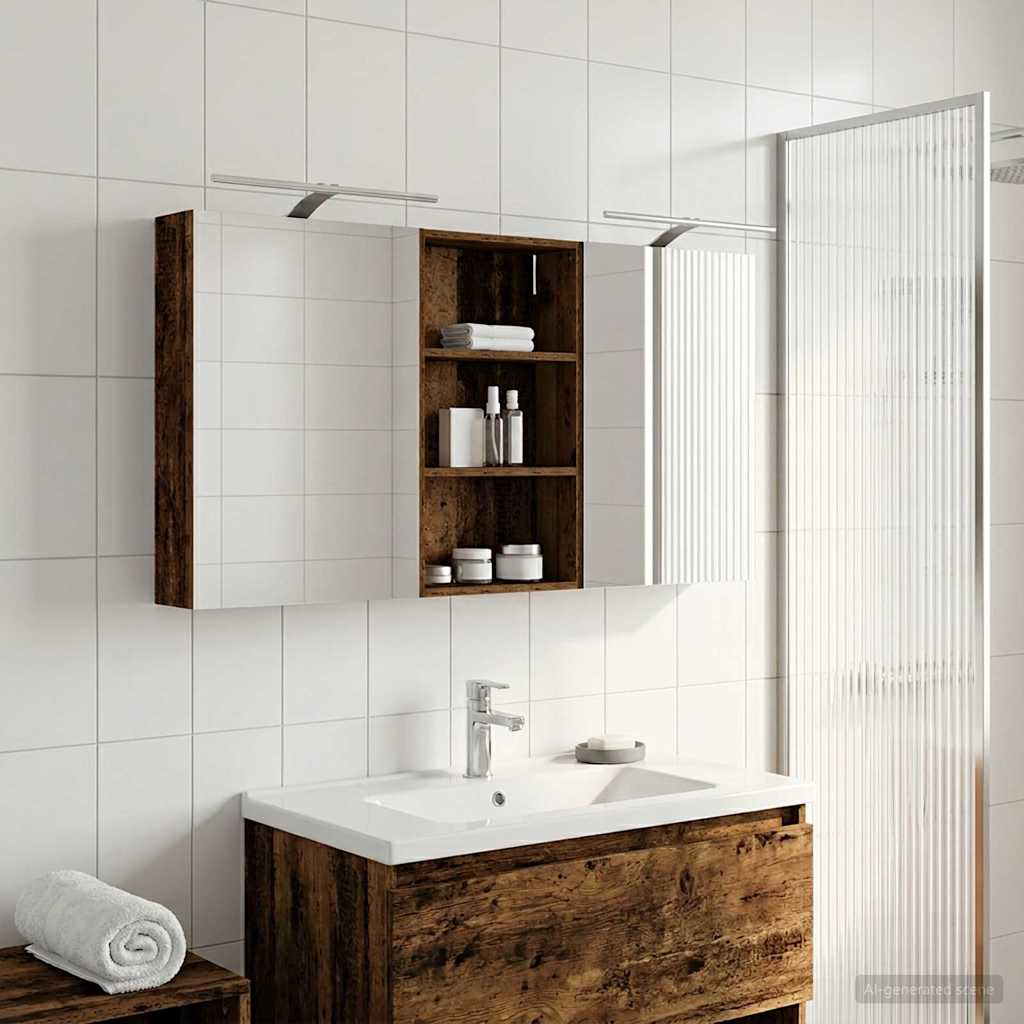 Bathroom Cabinet Set 3 pcs 140 x 14.5 x 70 cm Engineered wood