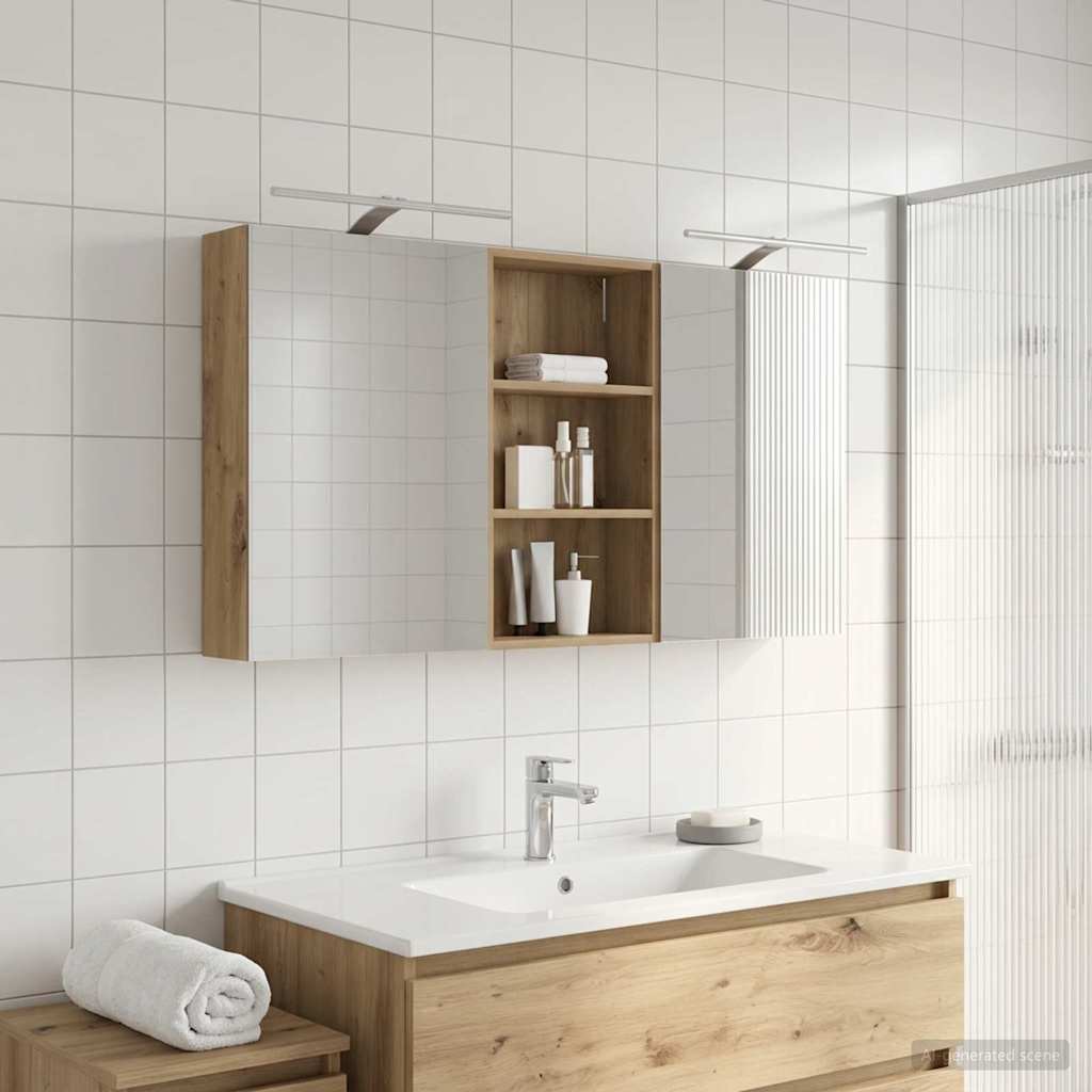 Bathroom Cabinet Set 3 pcs 140 x 14.5 x 70 cm Engineered wood