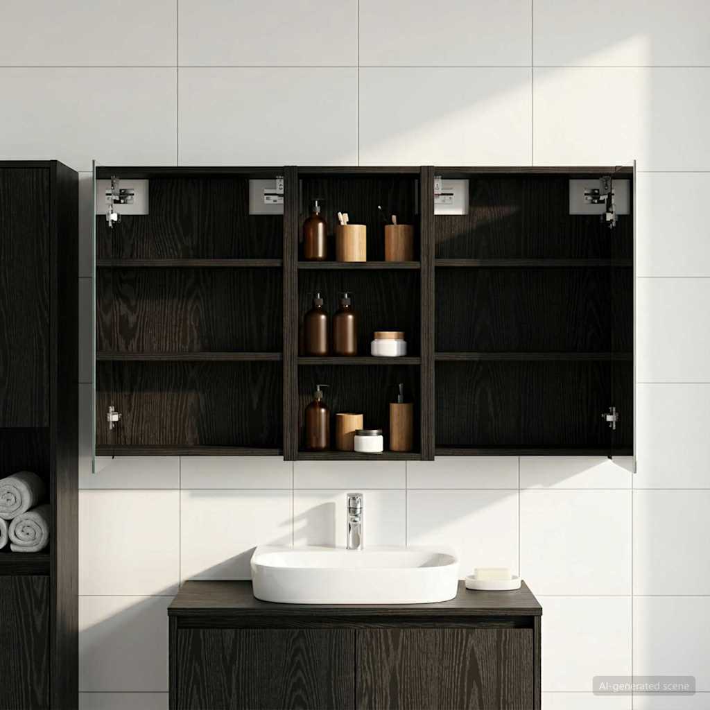 Bathroom Cabinet Set 3 pcs 116 x 16 x 62.5 cm Engineered wood