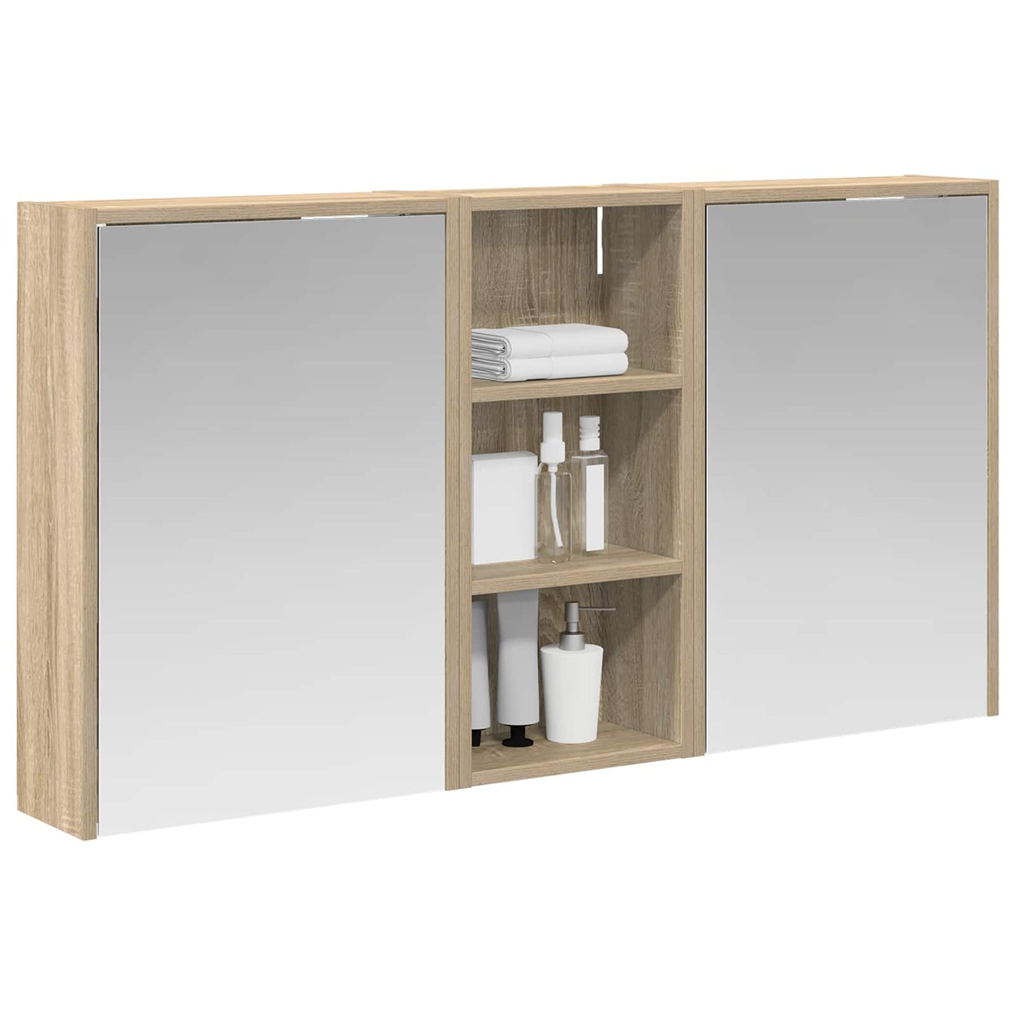 Bathroom Cabinet Set 3 pcs 116 x 16 x 62.5 cm Engineered wood