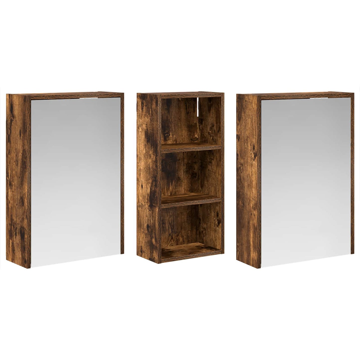Bathroom Cabinet Set 3 pcs 116 x 16 x 62.5 cm Engineered wood