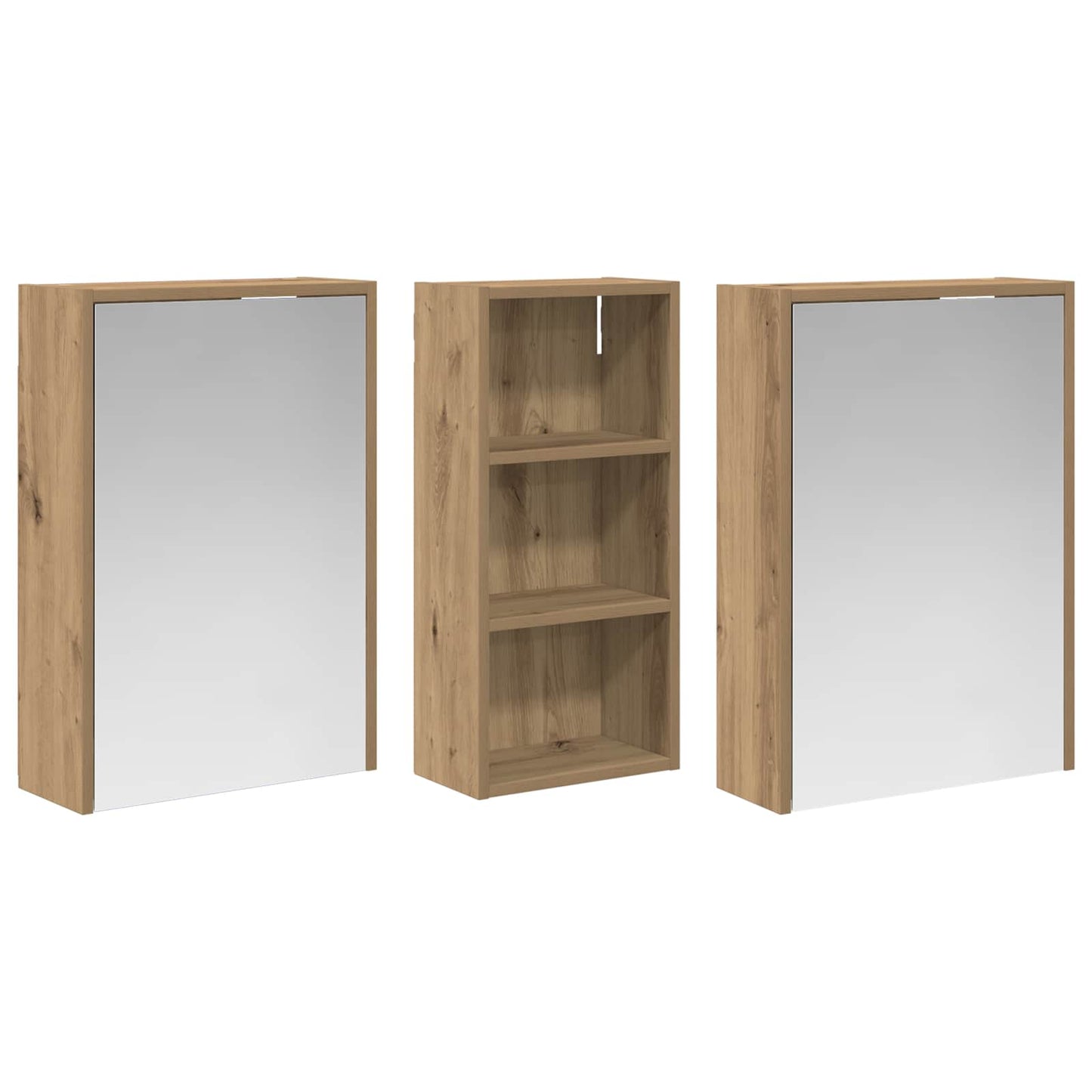 Bathroom Cabinet Set 3 pcs 116 x 16 x 62.5 cm Engineered wood