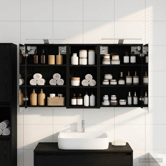 Bathroom Cabinet Set 3 pcs 116 x 16 x 62.5 cm Engineered wood