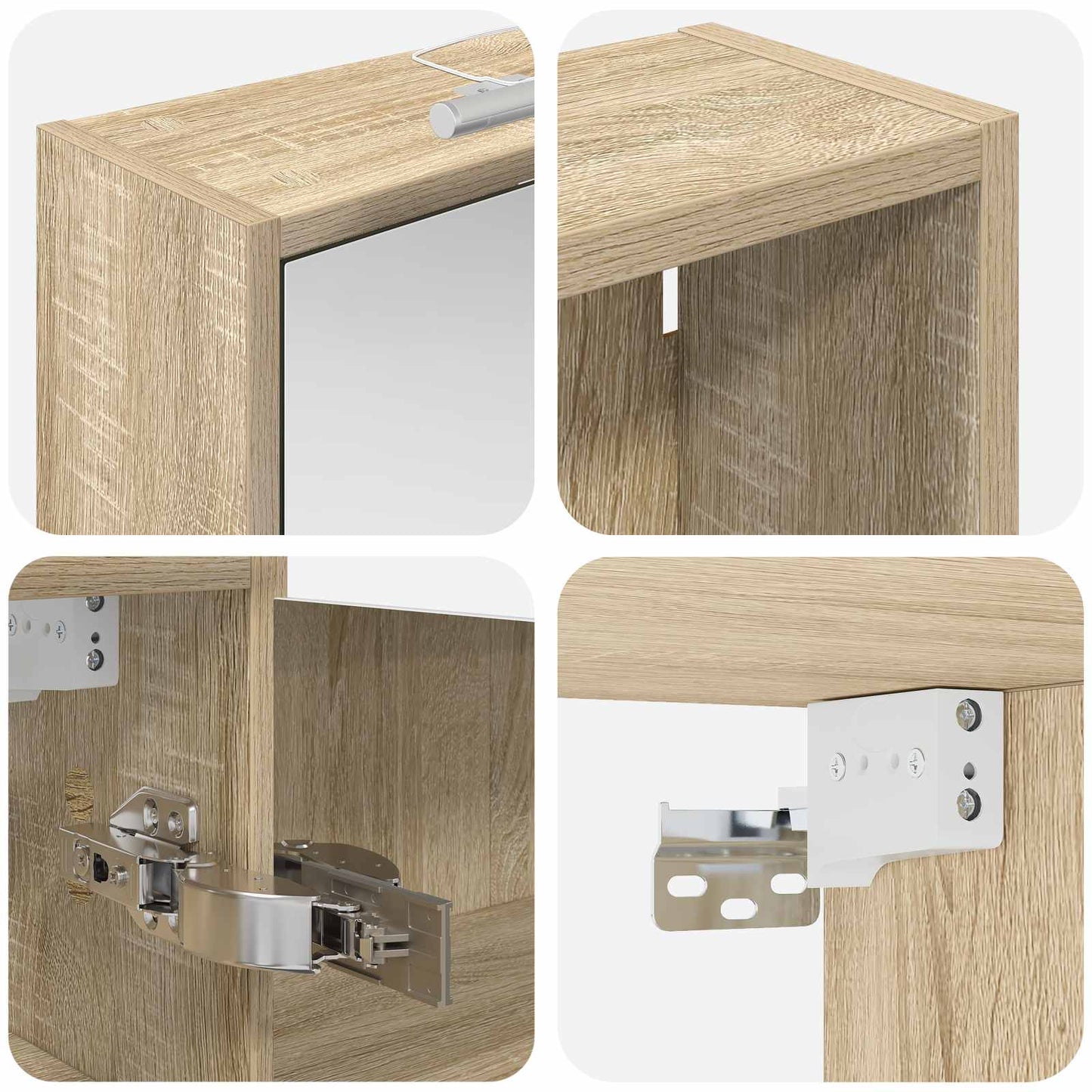Bathroom Cabinet Set 3 pcs 116 x 16 x 62.5 cm Engineered wood