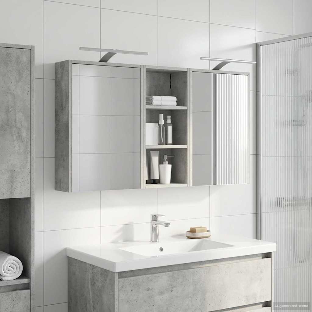 Bathroom Cabinet Set 3 pcs 116 x 16 x 62.5 cm Engineered wood