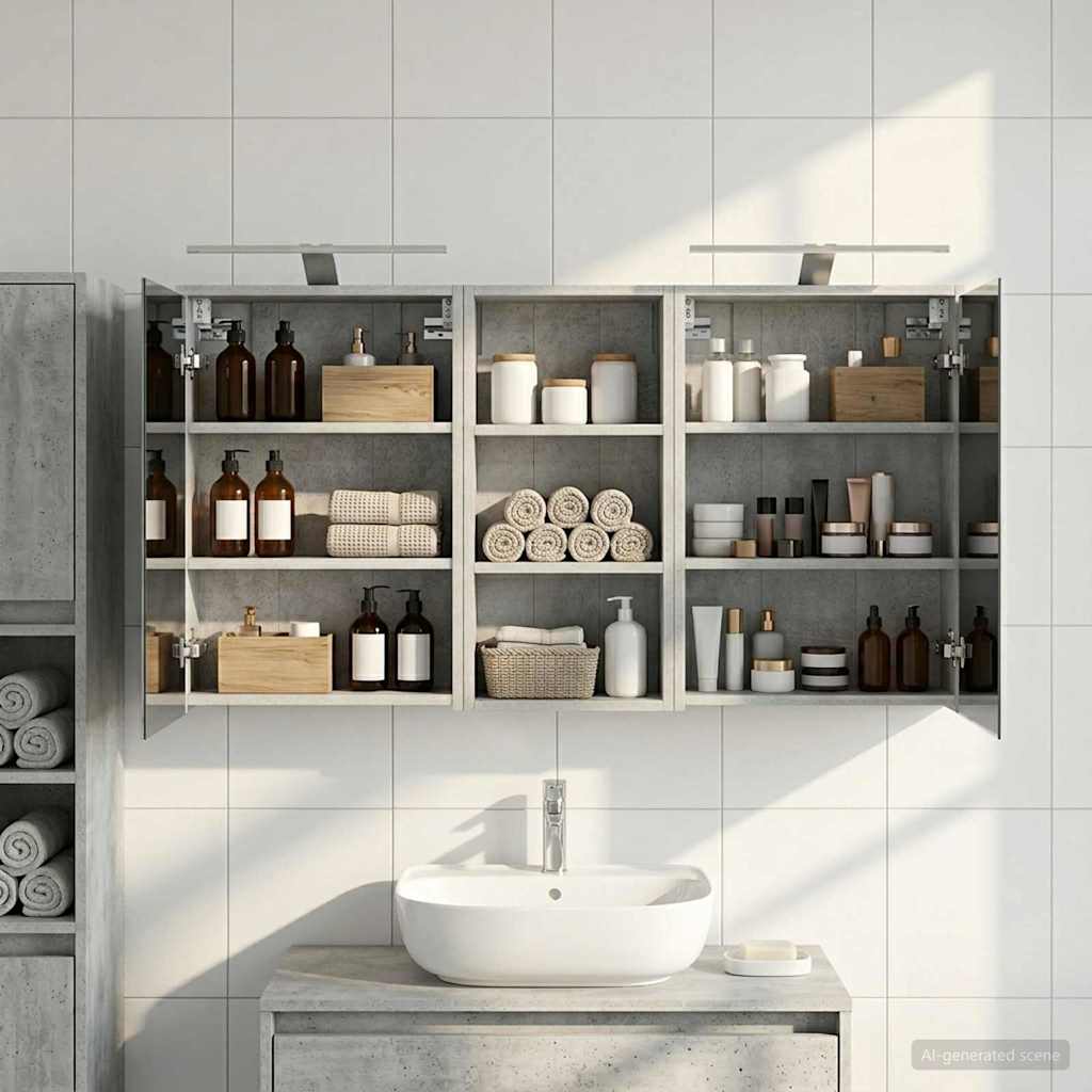 Bathroom Cabinet Set 3 pcs 116 x 16 x 62.5 cm Engineered wood