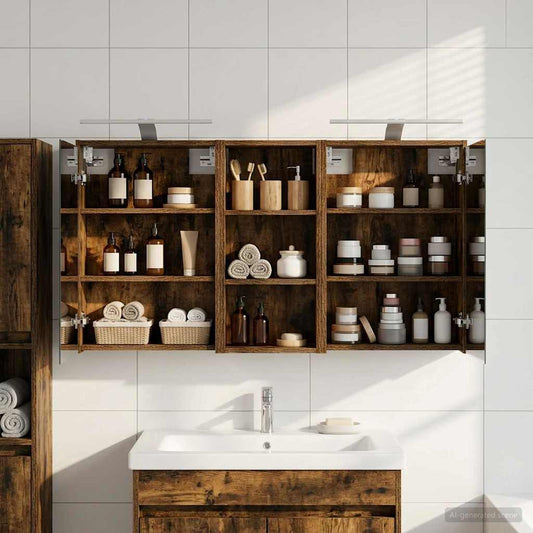 Bathroom Cabinet Set 3 pcs 116 x 16 x 62.5 cm Engineered wood