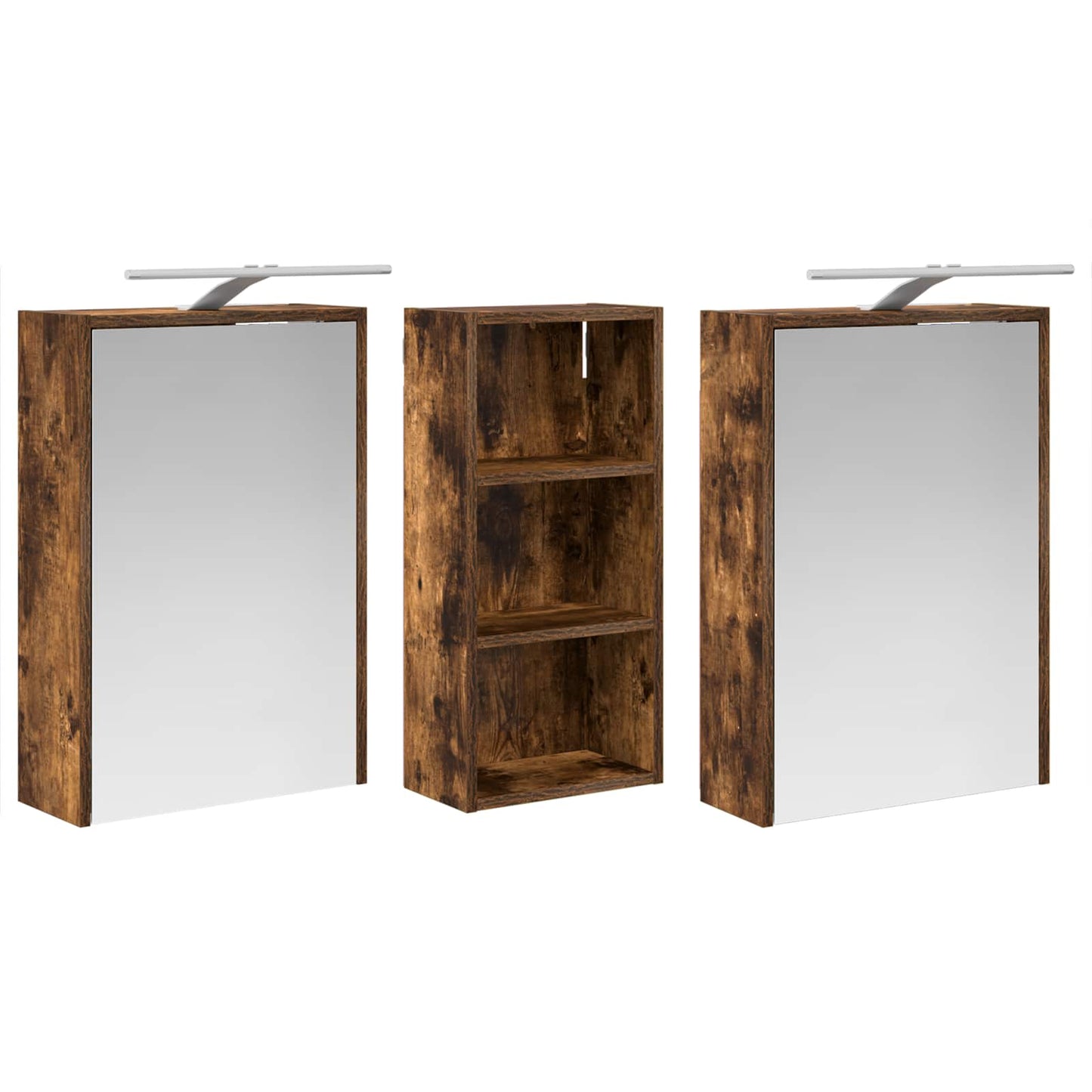 Bathroom Cabinet Set 3 pcs 116 x 16 x 62.5 cm Engineered wood