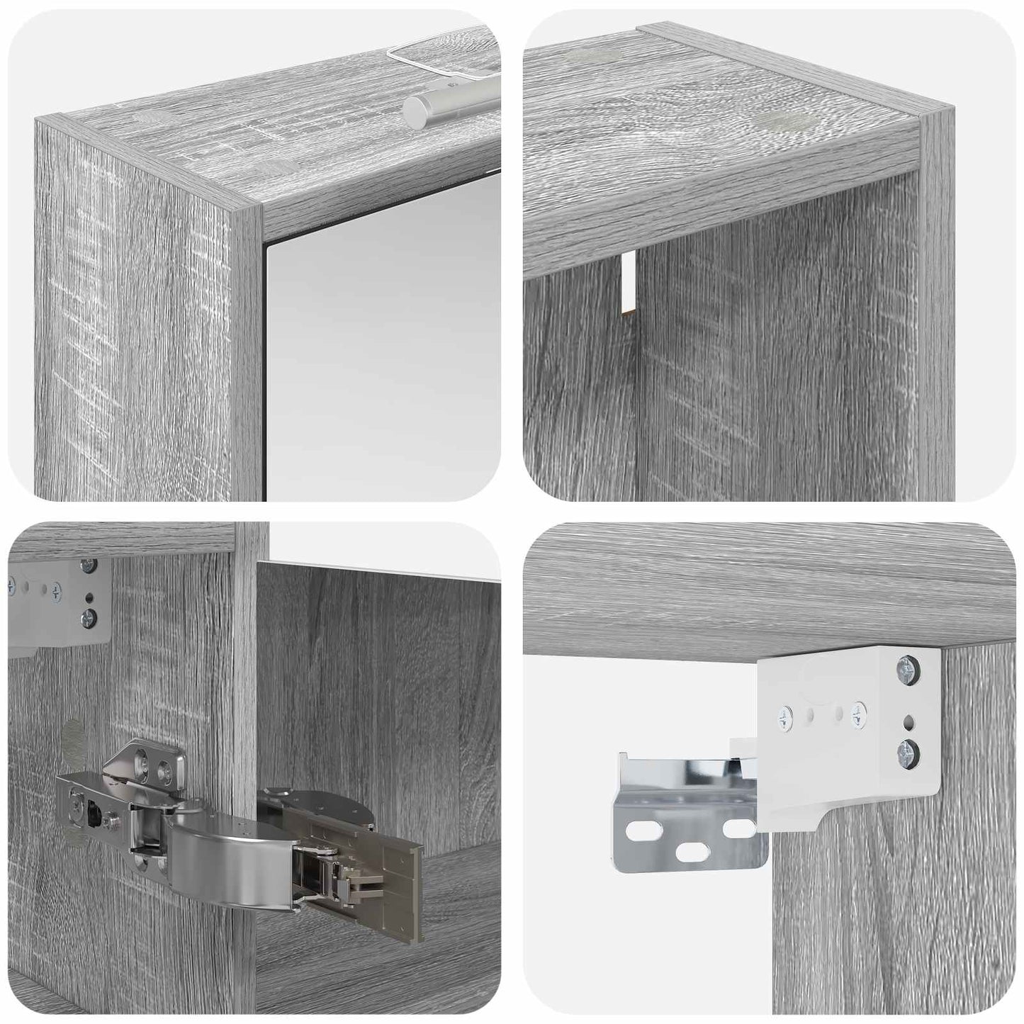 Bathroom Cabinet Set 3 pcs 116 x 16 x 62.5 cm Engineered wood