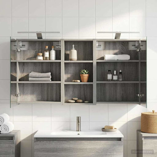 Bathroom Cabinet Set 3 pcs 116 x 16 x 62.5 cm Engineered wood
