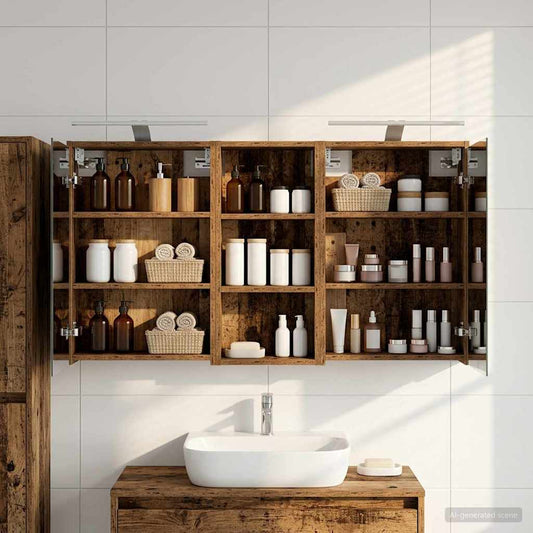 Bathroom Cabinet Set 3 pcs 116 x 16 x 62.5 cm Engineered wood