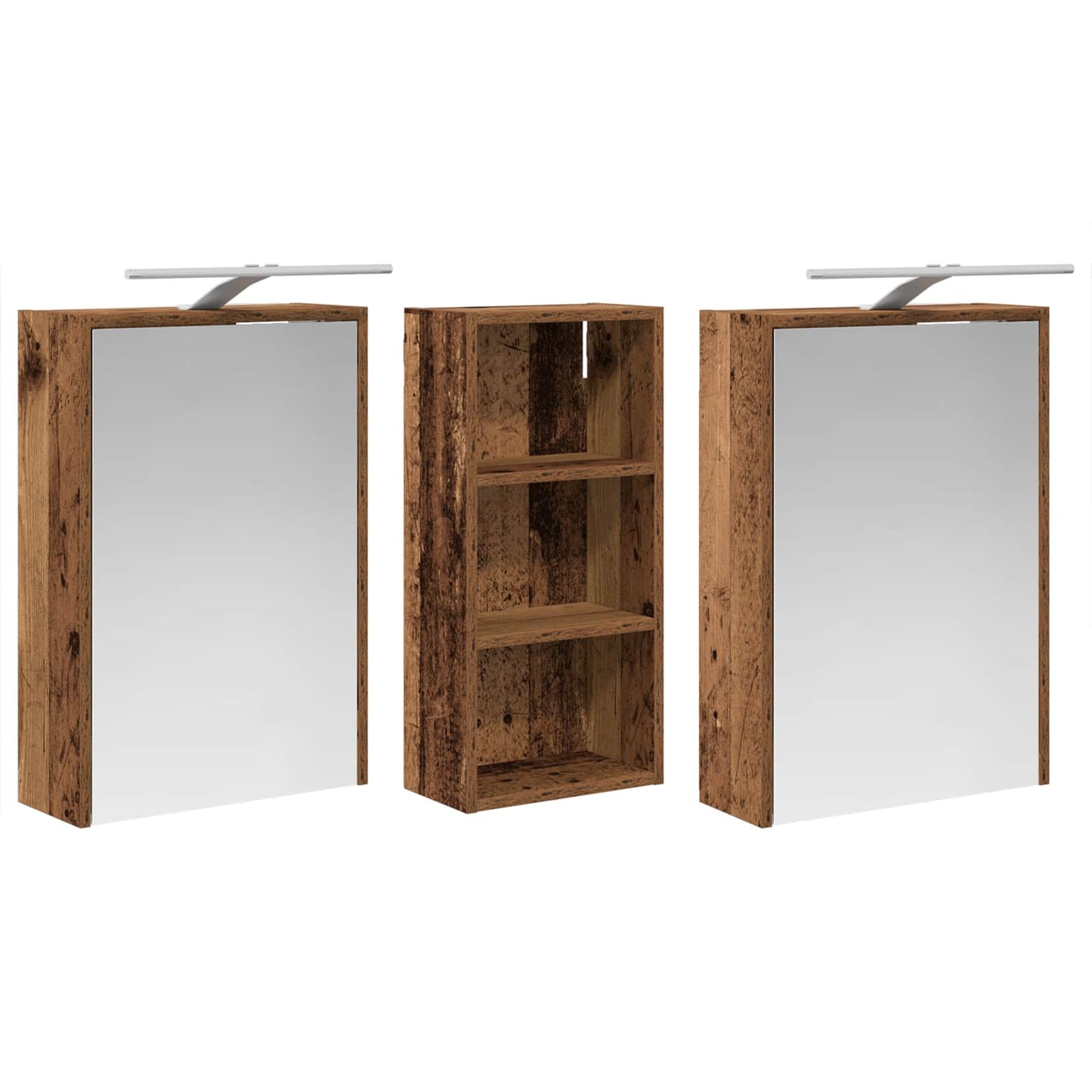 Bathroom Cabinet Set 3 pcs 116 x 16 x 62.5 cm Engineered wood