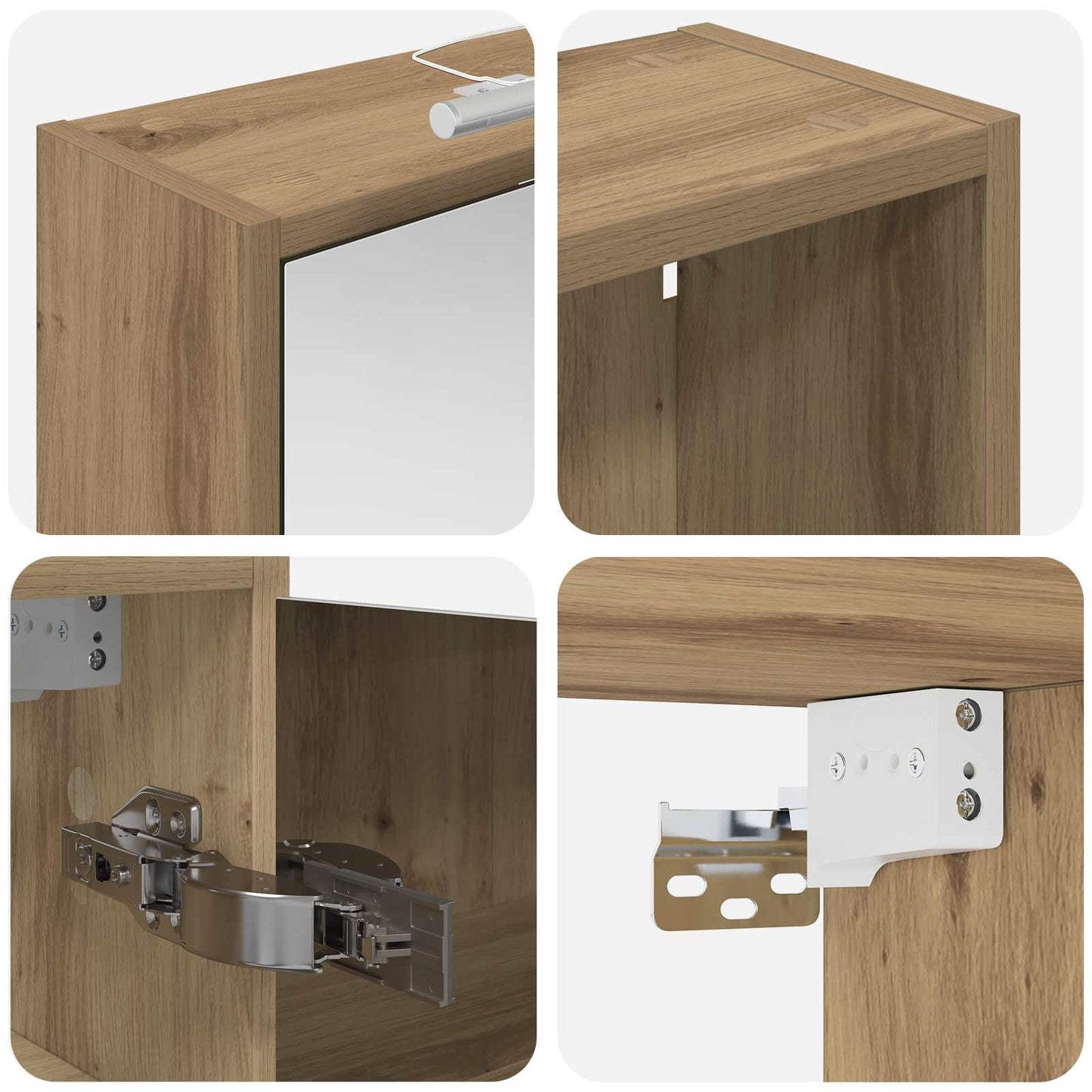 Bathroom Cabinet Set 3 pcs 116 x 16 x 62.5 cm Engineered wood