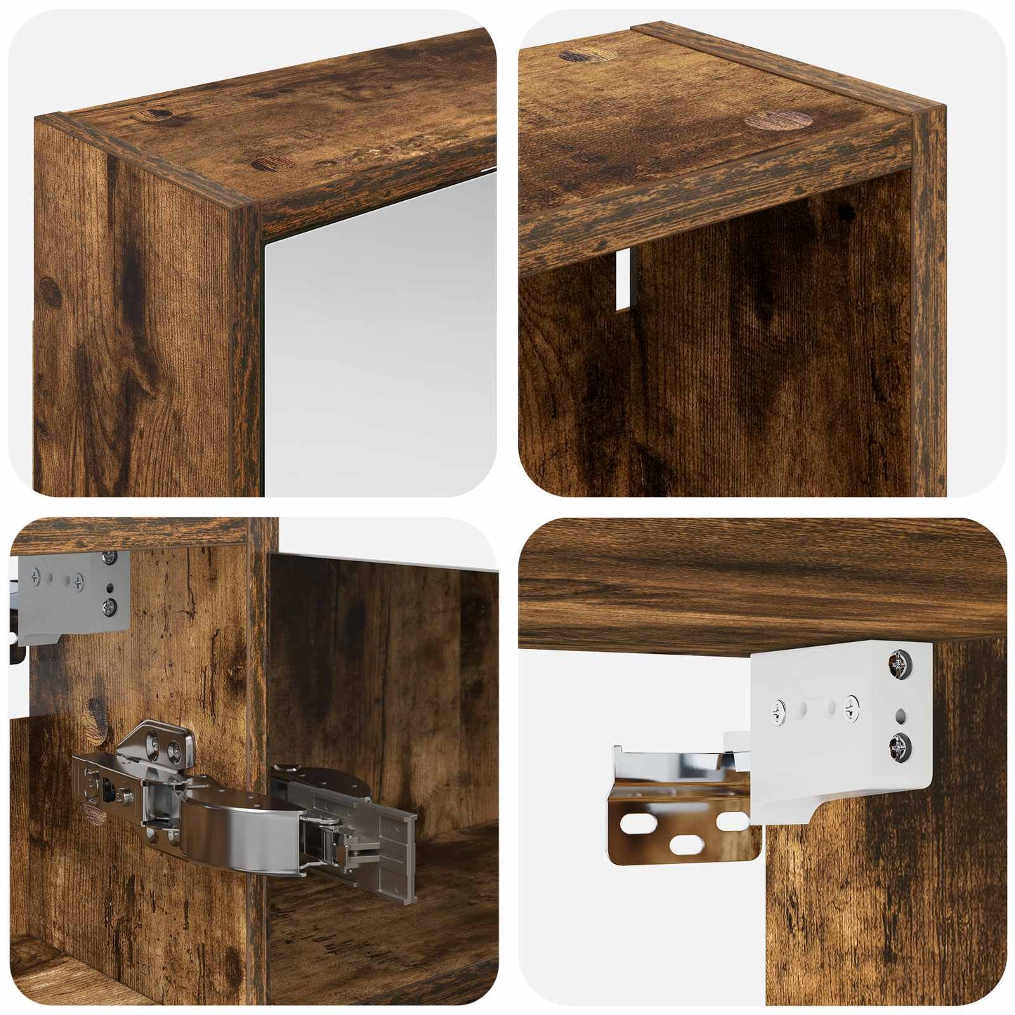 Bathroom Cabinet Set 3 pcs 126 x 16 x 62.5 cm Engineered wood