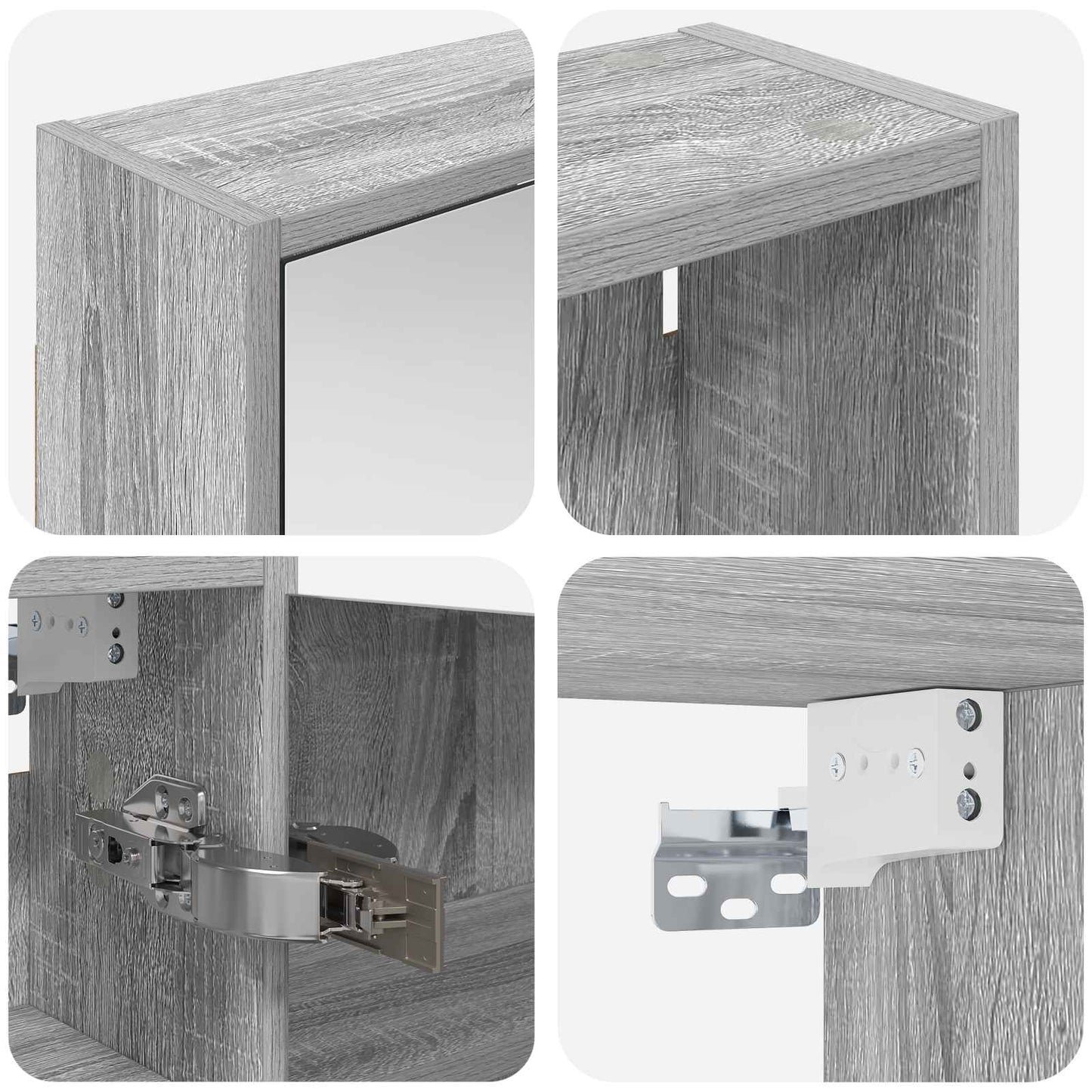 Bathroom Cabinet Set 3 pcs 126 x 16 x 62.5 cm Engineered wood