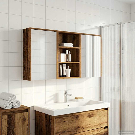 Bathroom Cabinet Set 3 pcs 126 x 16 x 62.5 cm Engineered wood