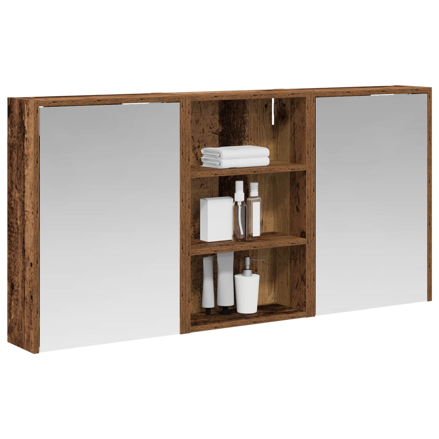 Bathroom Cabinet Set 3 pcs 126 x 16 x 62.5 cm Engineered wood