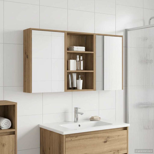 Bathroom Cabinet Set 3 pcs 126 x 16 x 62.5 cm Engineered wood