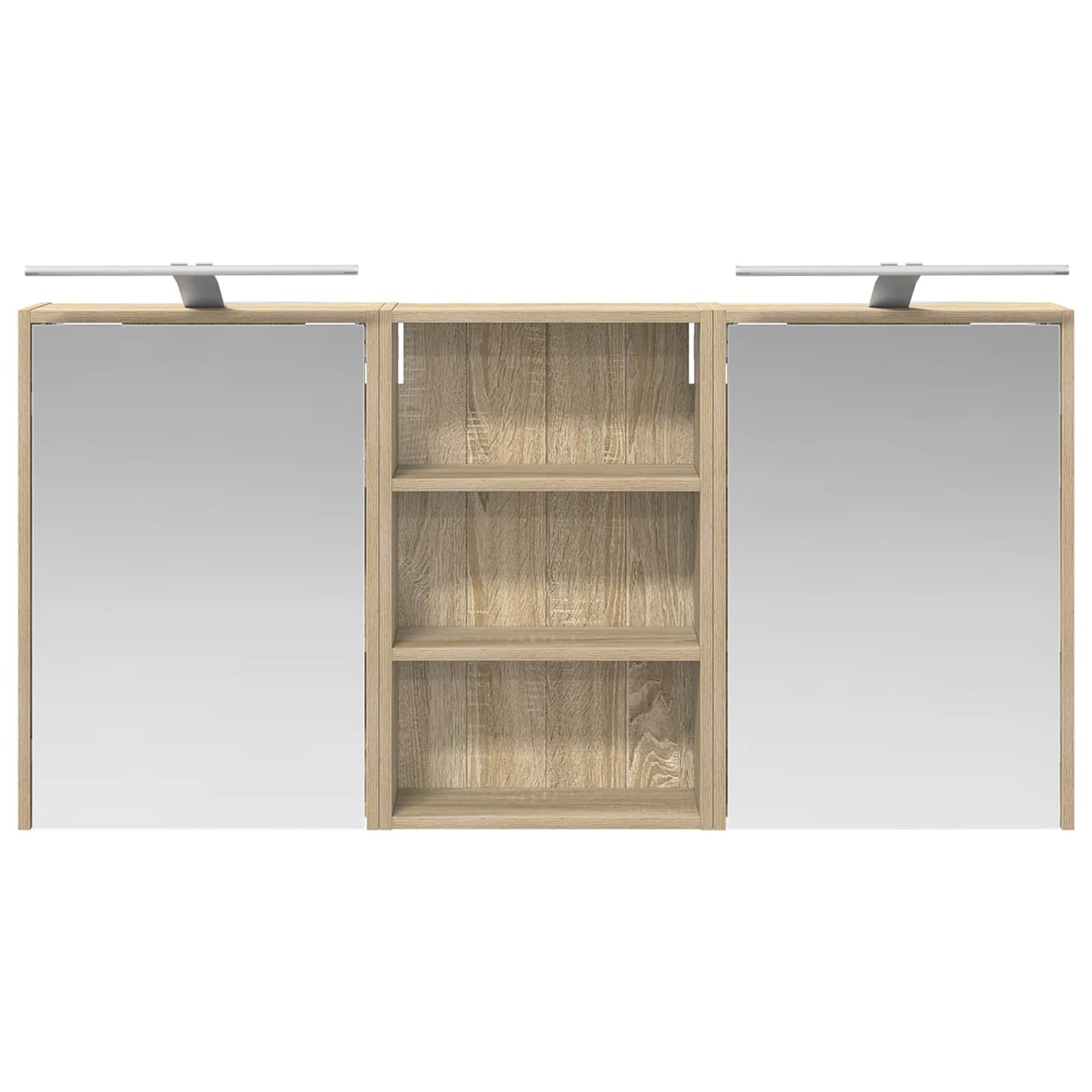 Bathroom Cabinet Set 3 pcs 126 x 16 x 62.5 cm Engineered wood
