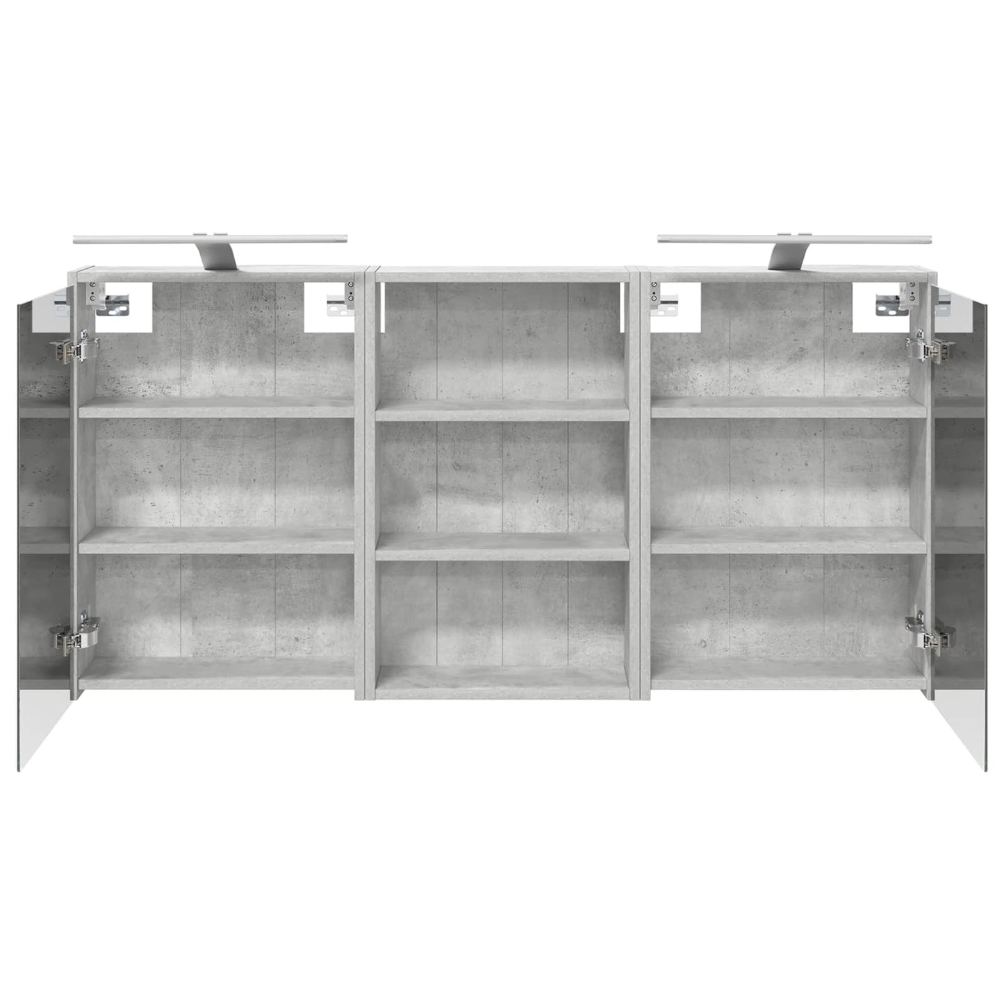 Bathroom Cabinet Set 3 pcs 126 x 16 x 62.5 cm Engineered wood