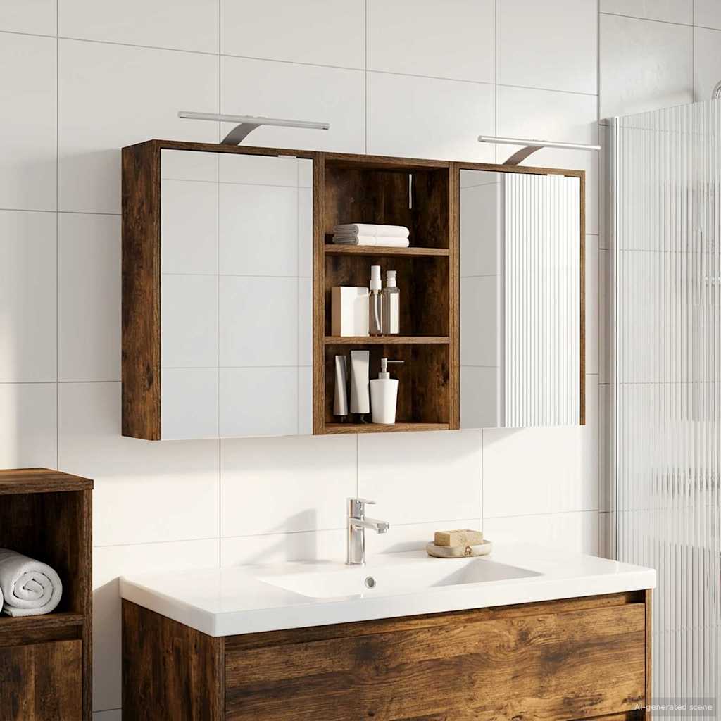 Bathroom Cabinet Set 3 pcs 126 x 16 x 62.5 cm Engineered wood