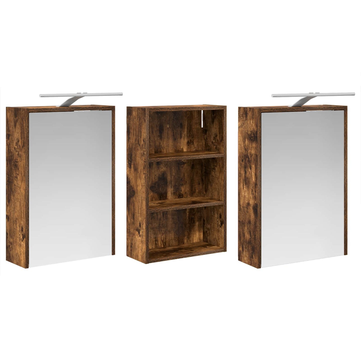 Bathroom Cabinet Set 3 pcs 126 x 16 x 62.5 cm Engineered wood