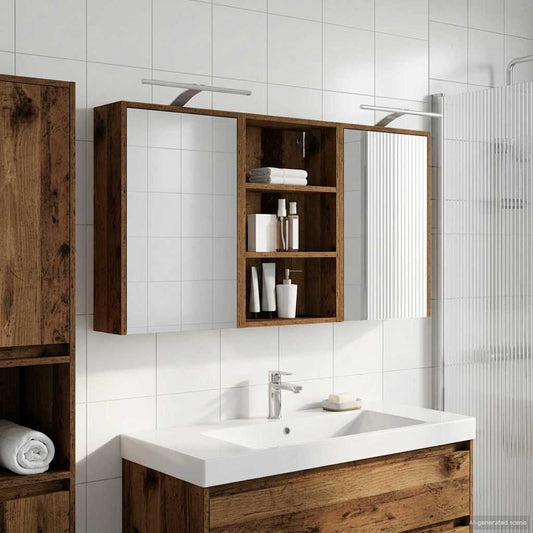 Bathroom Cabinet Set 3 pcs 126 x 16 x 62.5 cm Engineered wood