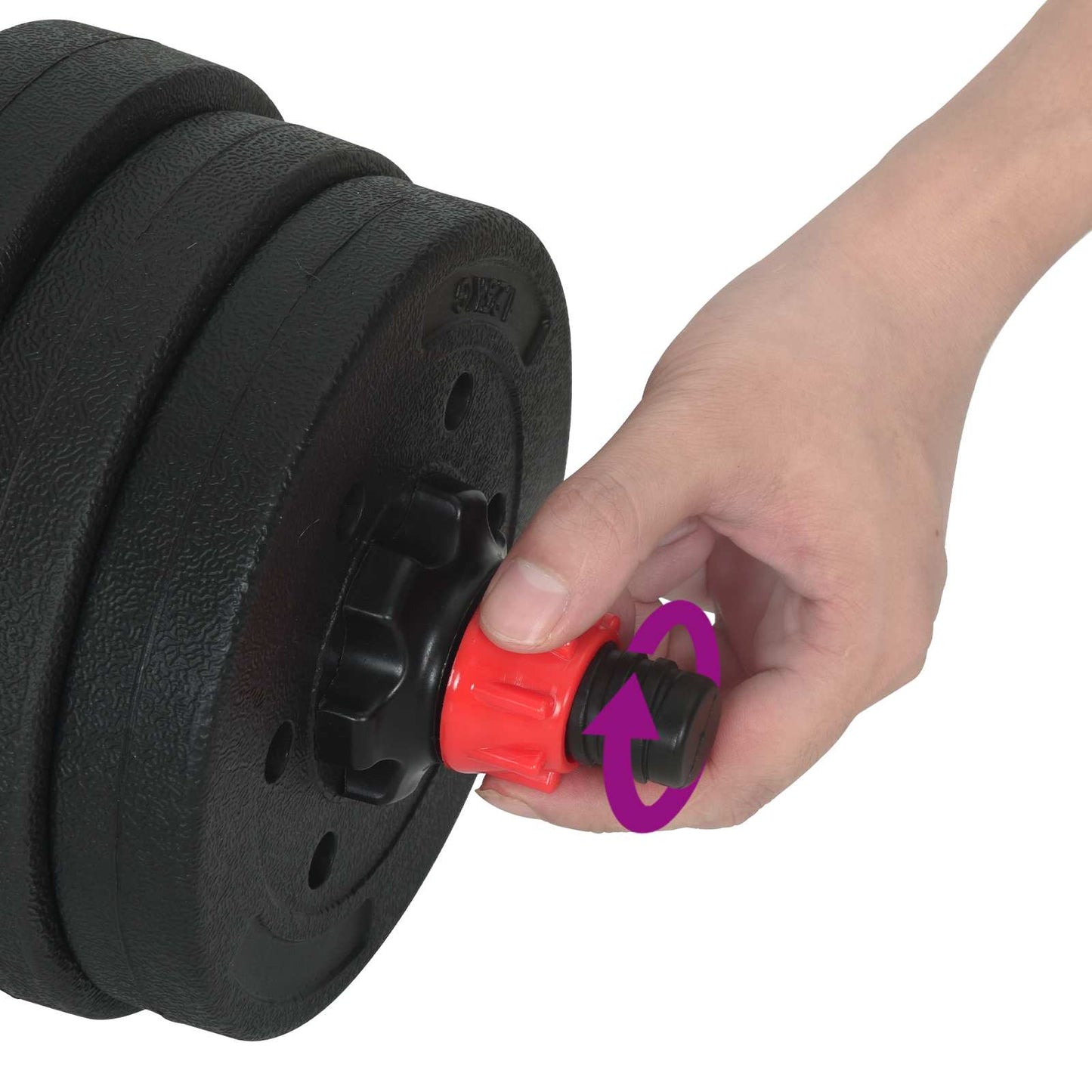 4-in-1 Dumbbell Set 30kg Black and Red