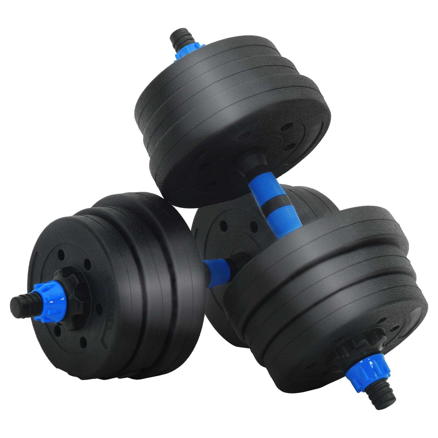 4-in-1 Dumbbell Set 30kg Black and Blue