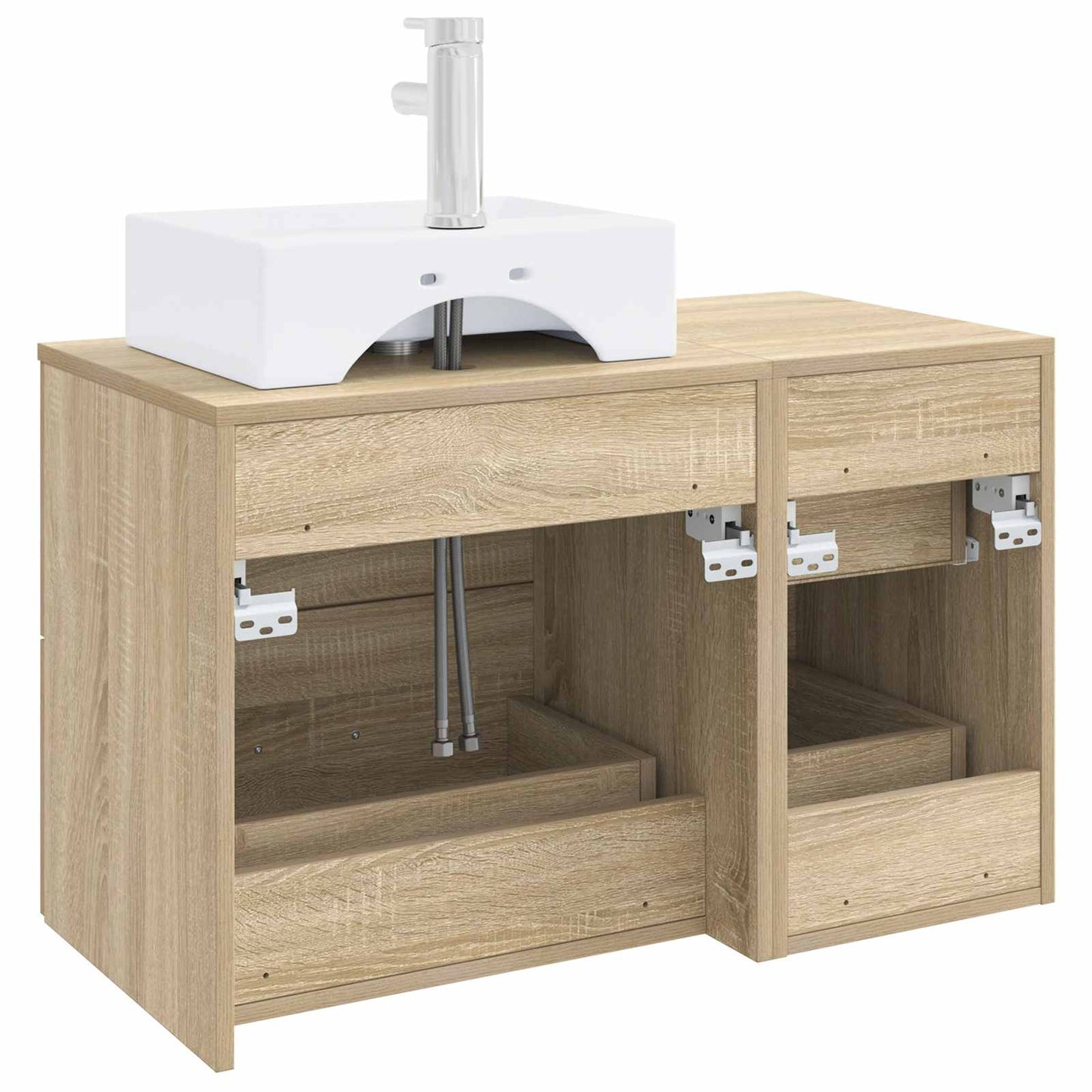 Bathroom Furniture Set 2 pcs Sonoma Oak Engineered Wood