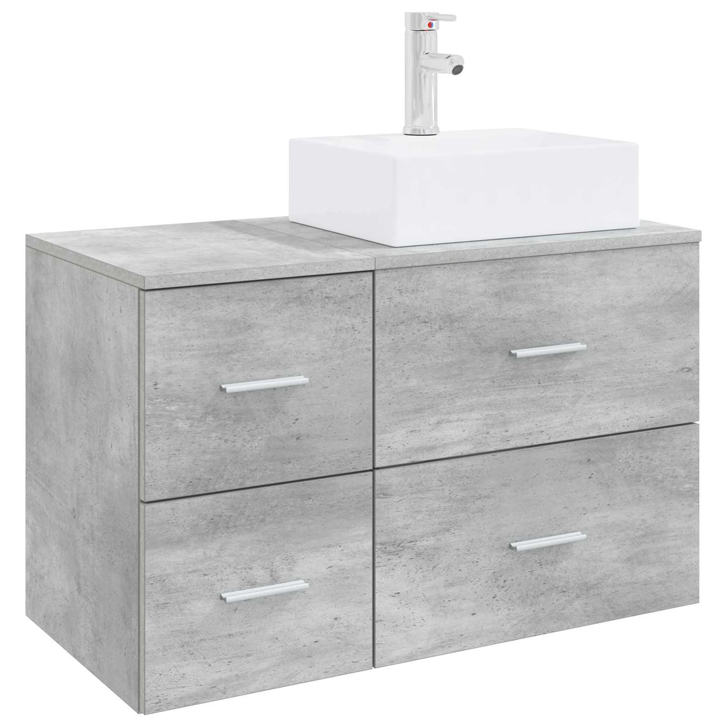 Bathroom Furniture Set 2 pcs Concrete Grey Engineered Wood