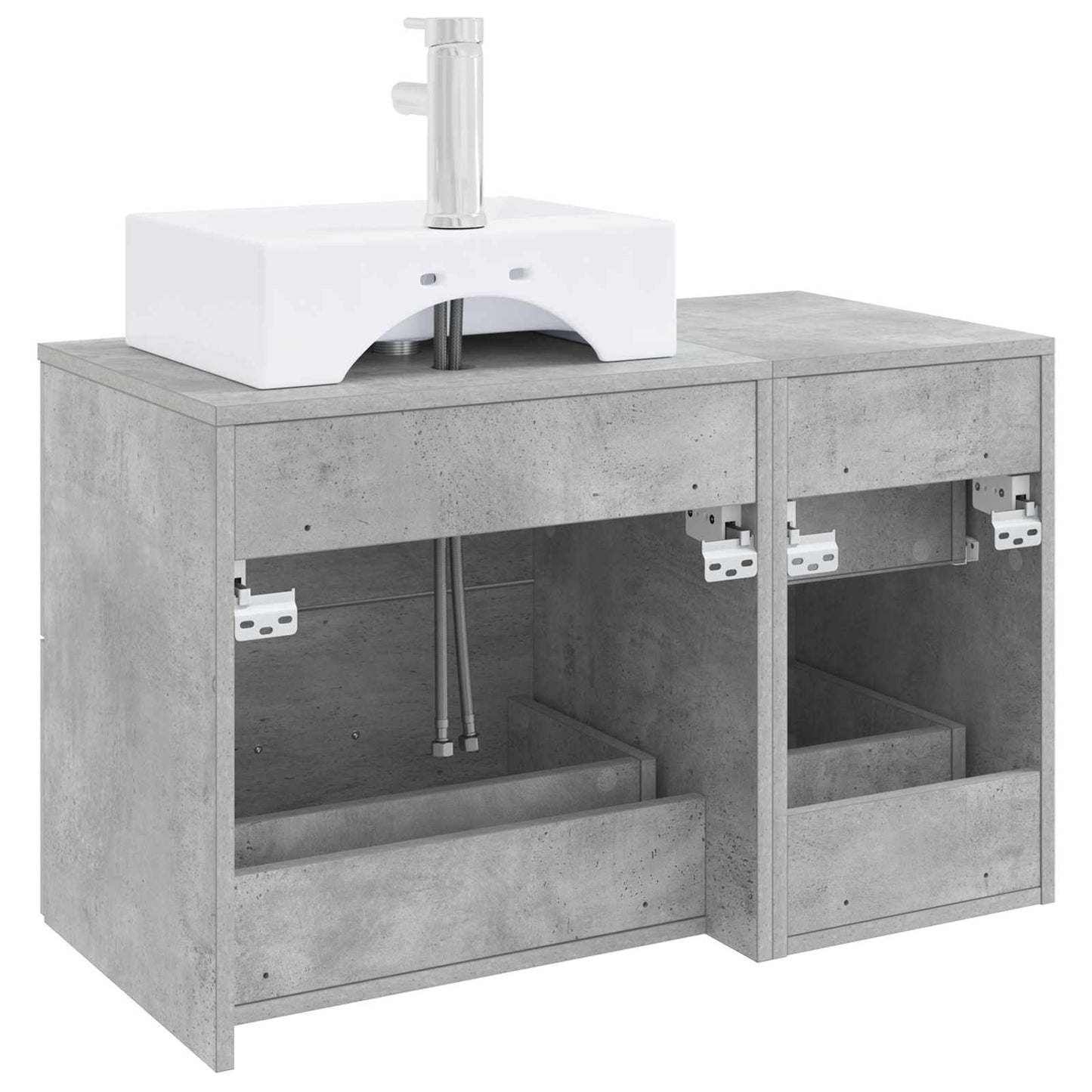 Bathroom Furniture Set 2 pcs Concrete Grey Engineered Wood