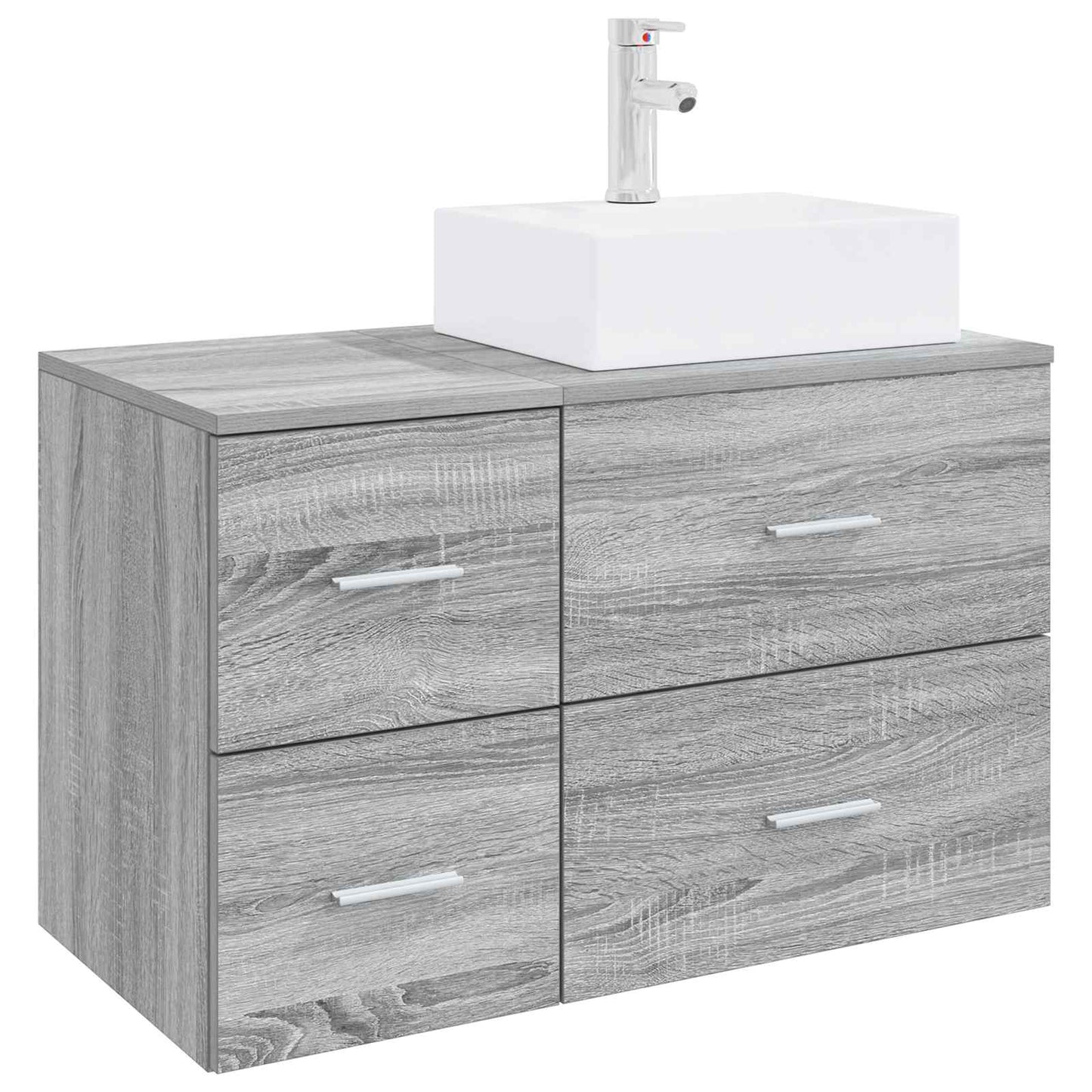 Bathroom Furniture Set 2 pcs Grey Sonoma Engineered Wood