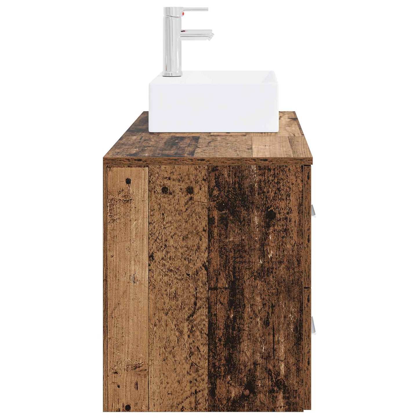 Bathroom Furniture Set 2 pcs Old Wood Engineered Wood