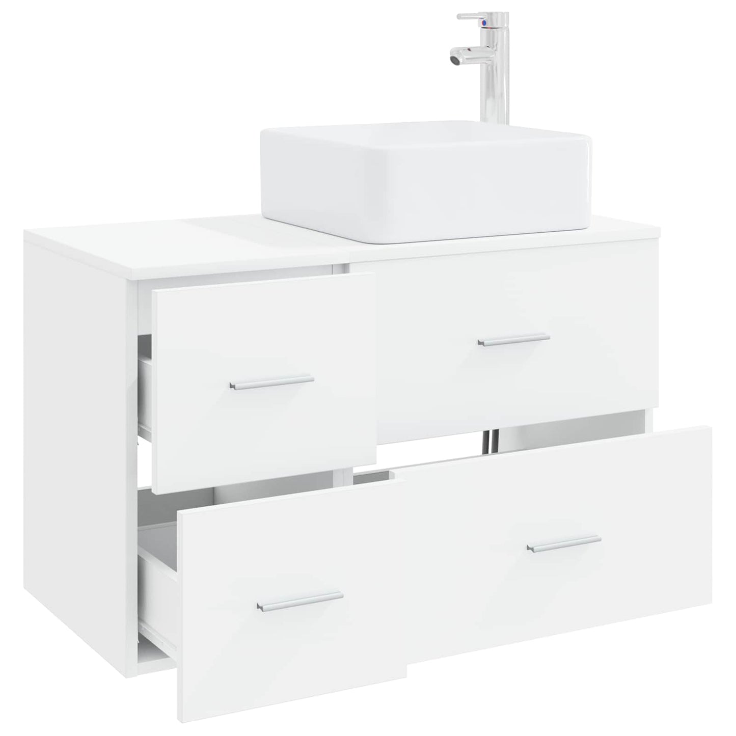 Bathroom Furniture Set 2 pcs White Engineered Wood