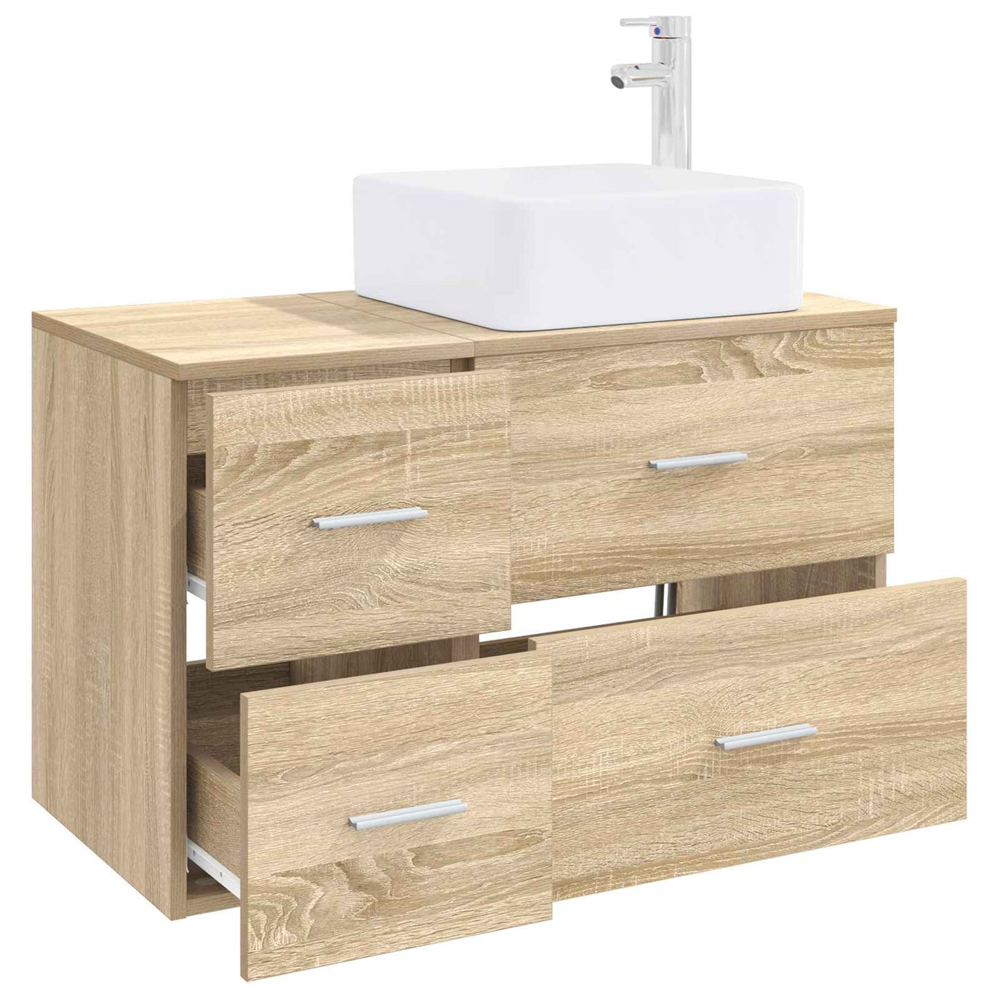 Bathroom Furniture Set 2 pcs Sonoma Oak Engineered Wood